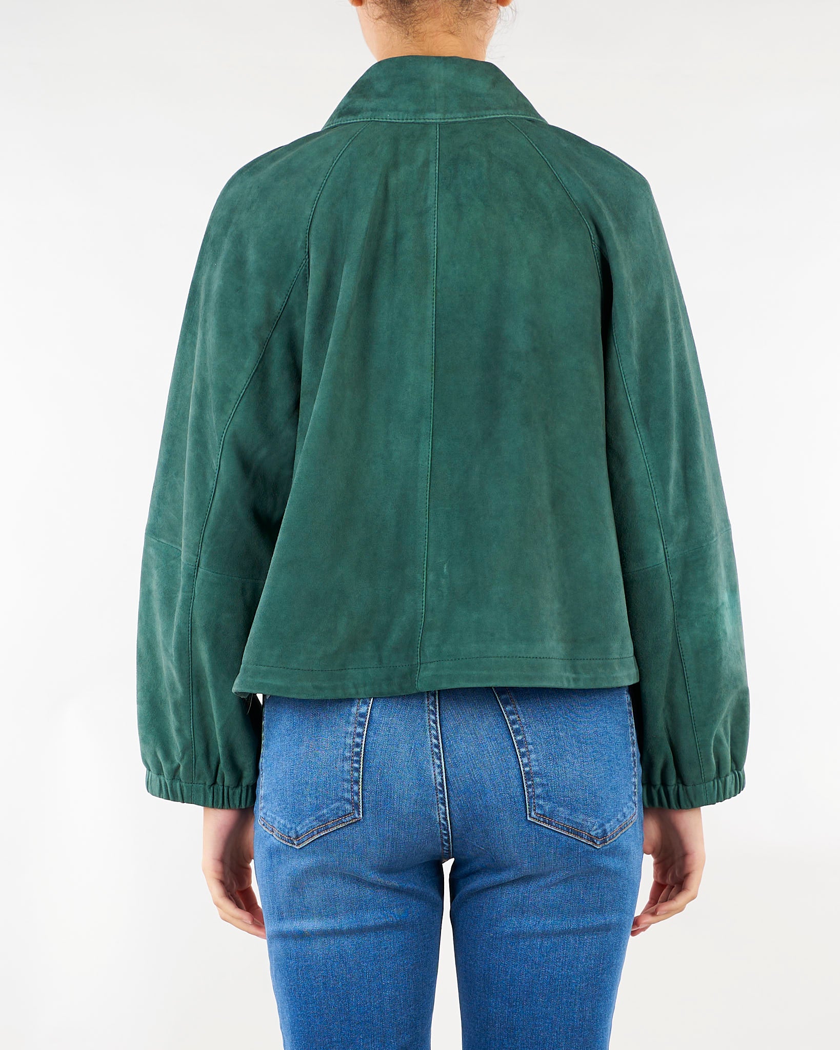 Giacca Verde  in suede WKDZUPPA 2 WEEKEND MAX MARA 