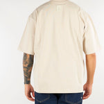 T-shirt Beige in cotone pesante Relaxed fit XM4309 35 YES LONDON 