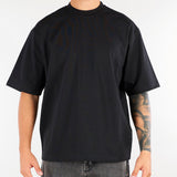 T-shirt Nero in cotone pesante Relaxed fit XM4309 99 YES LONDON 