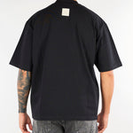 T-shirt Nero in cotone pesante Relaxed fit XM4309 99 YES LONDON 