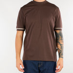 T-shirt Moro in cotone mercerizzato con profili a contrasto XM4321 87 YES LONDON 