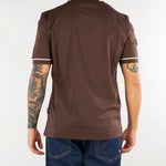 T-shirt Moro in cotone mercerizzato con profili a contrasto XM4321 87 YES LONDON 