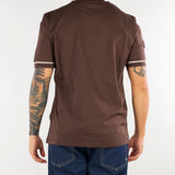 T-shirt Moro in cotone mercerizzato con profili a contrasto XM4321 87 YES LONDON 