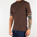 T-shirt Moro in cotone mercerizzato con profili a contrasto XM4321 87 YES LONDON 