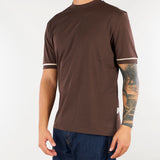 T-shirt Moro in cotone mercerizzato con profili a contrasto XM4321 87 YES LONDON 