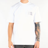 T-shirt Bianco con patch XM4328 1 YES LONDON 