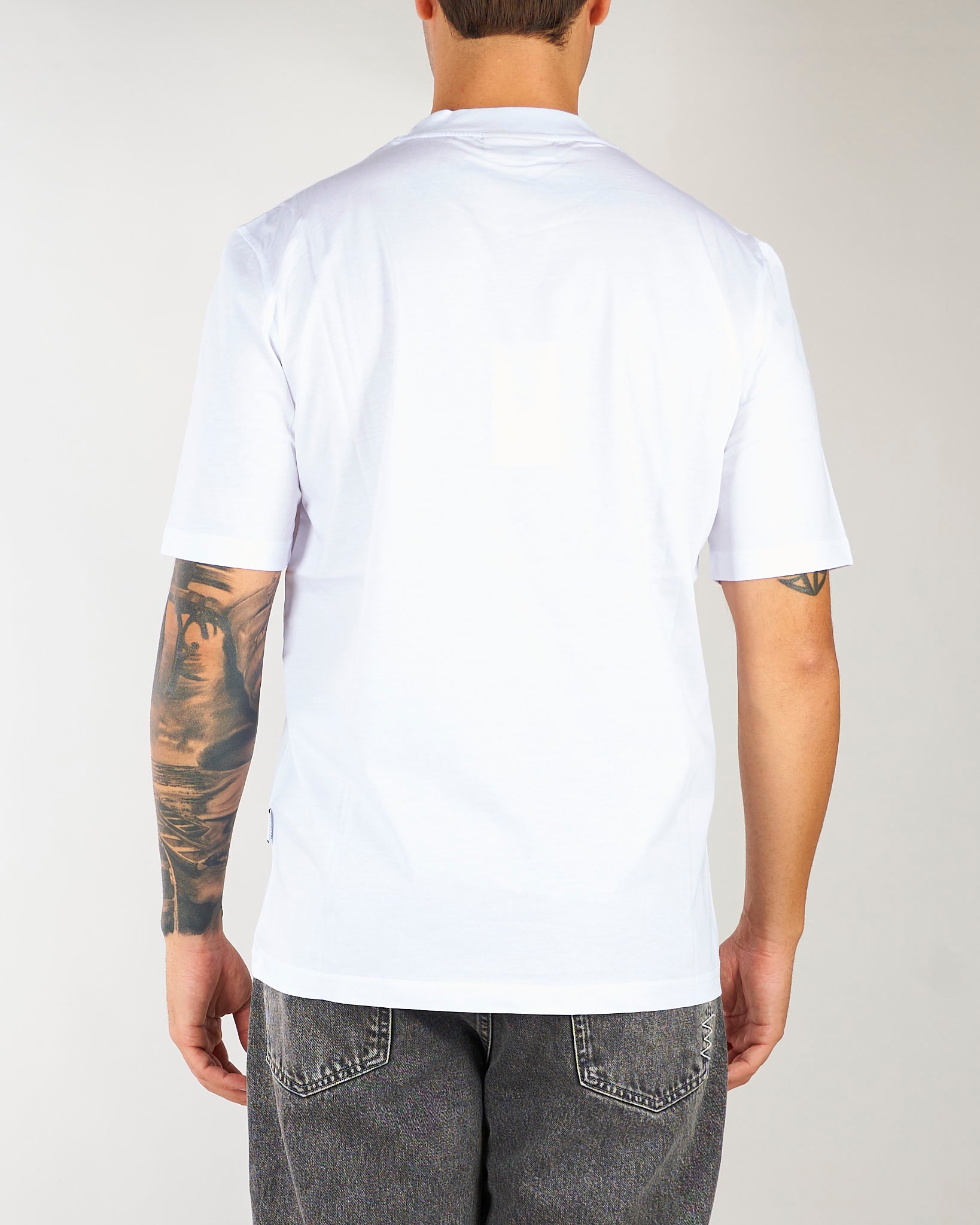 T-shirt Bianco in cotone mercerizzato XM4334 1 YES LONDON 