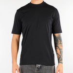 T-shirt Nero in cotone mercerizzato XM4334 99 YES LONDON 