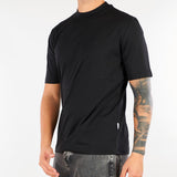 T-shirt Nero in cotone mercerizzato XM4334 99 YES LONDON 