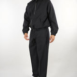 Pantalone Nero straight fit in lana vergine con elastico inn vita XP3415 99 YES LONDON 
