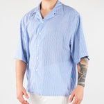 Camicia Blu-Bianco a righe in cotone CAU3DICI013 31 3DICI 