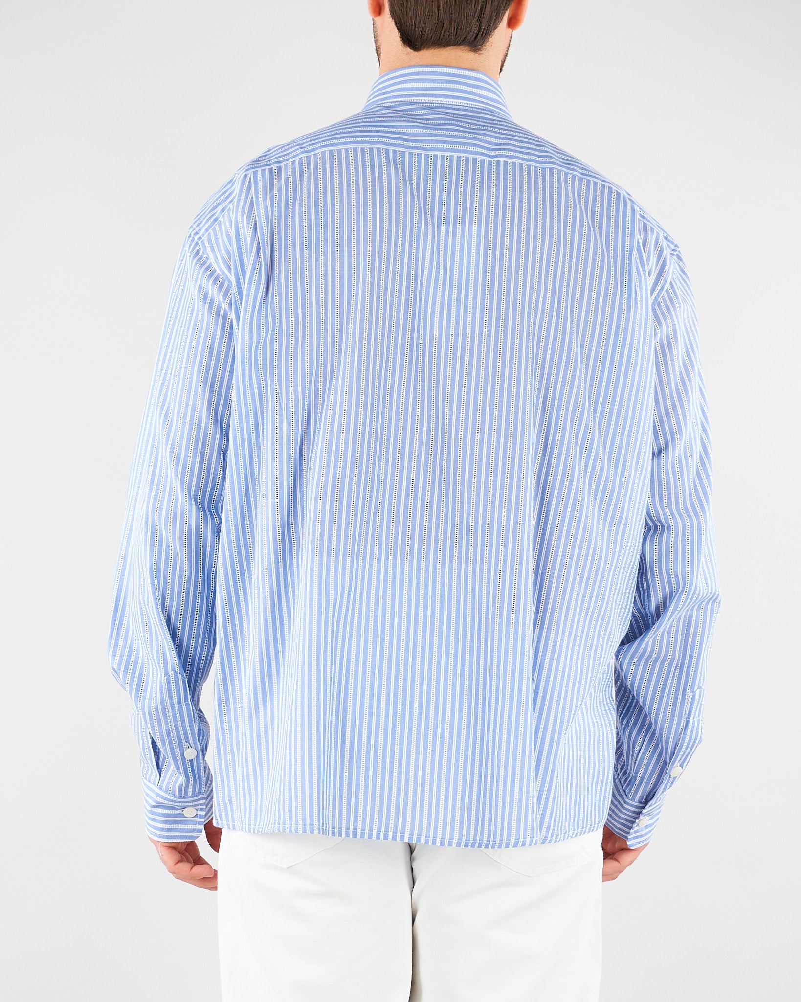 Camicia Blu-Bianco a righe in cotone CAU3DICI065 31 3DICI 