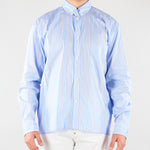 Camicia Celeste in cotone a righe CAU3DICI065B 30 3DICI 