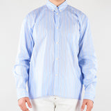 Camicia Celeste in cotone a righe CAU3DICI065B 30 3DICI 