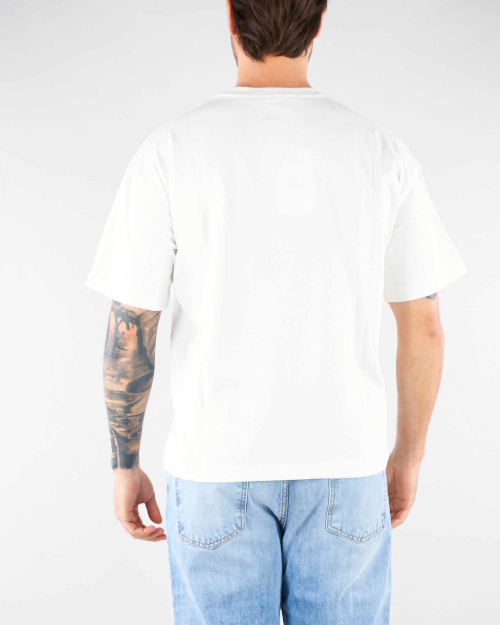 T-shirt Boxy Bianco con stampa 'Ricottaro' MAU3DICI01 01 3DICI 