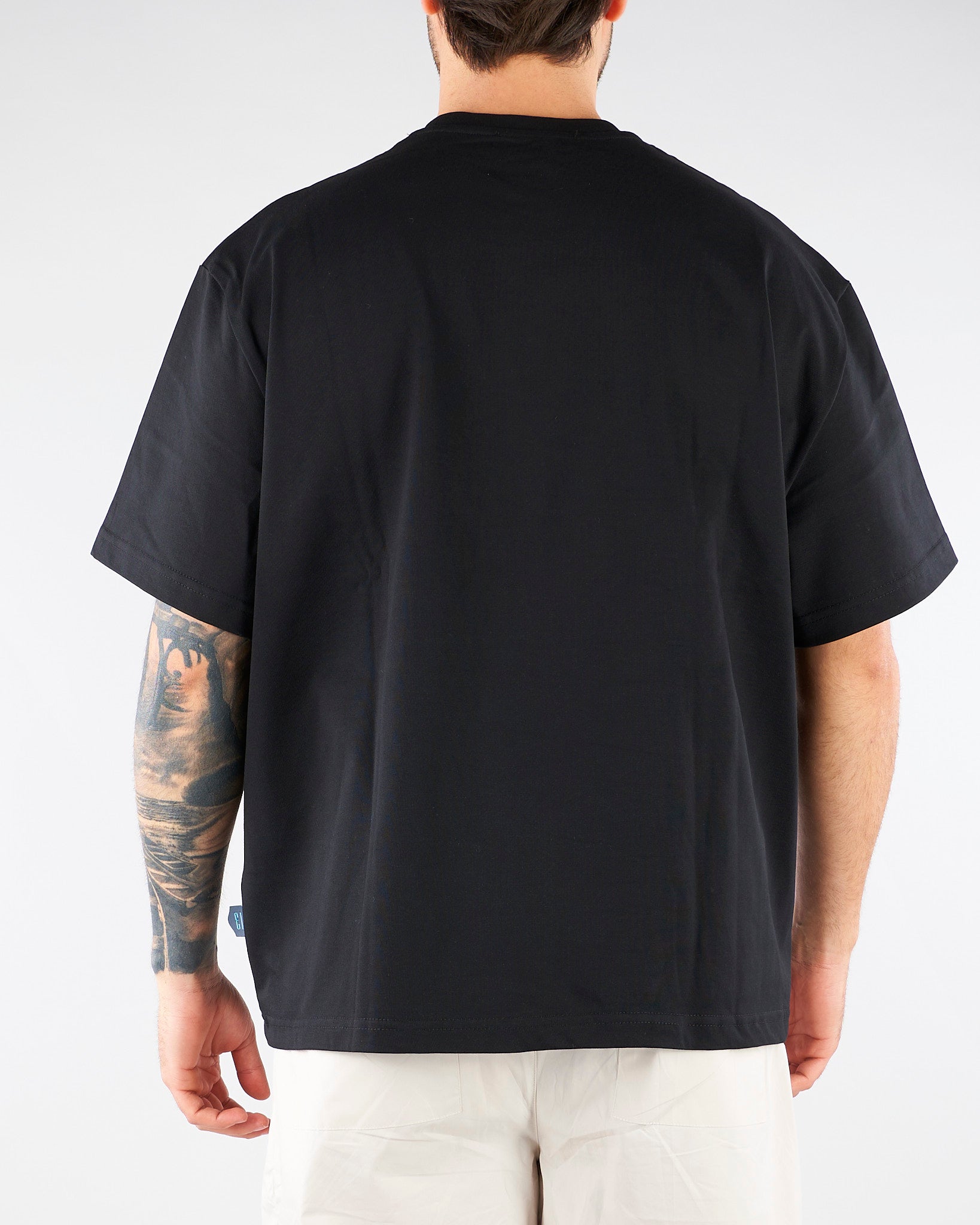 T-shirt Boxy fit Nero in cotone MAU3DICI026TMC 99 3DICI 
