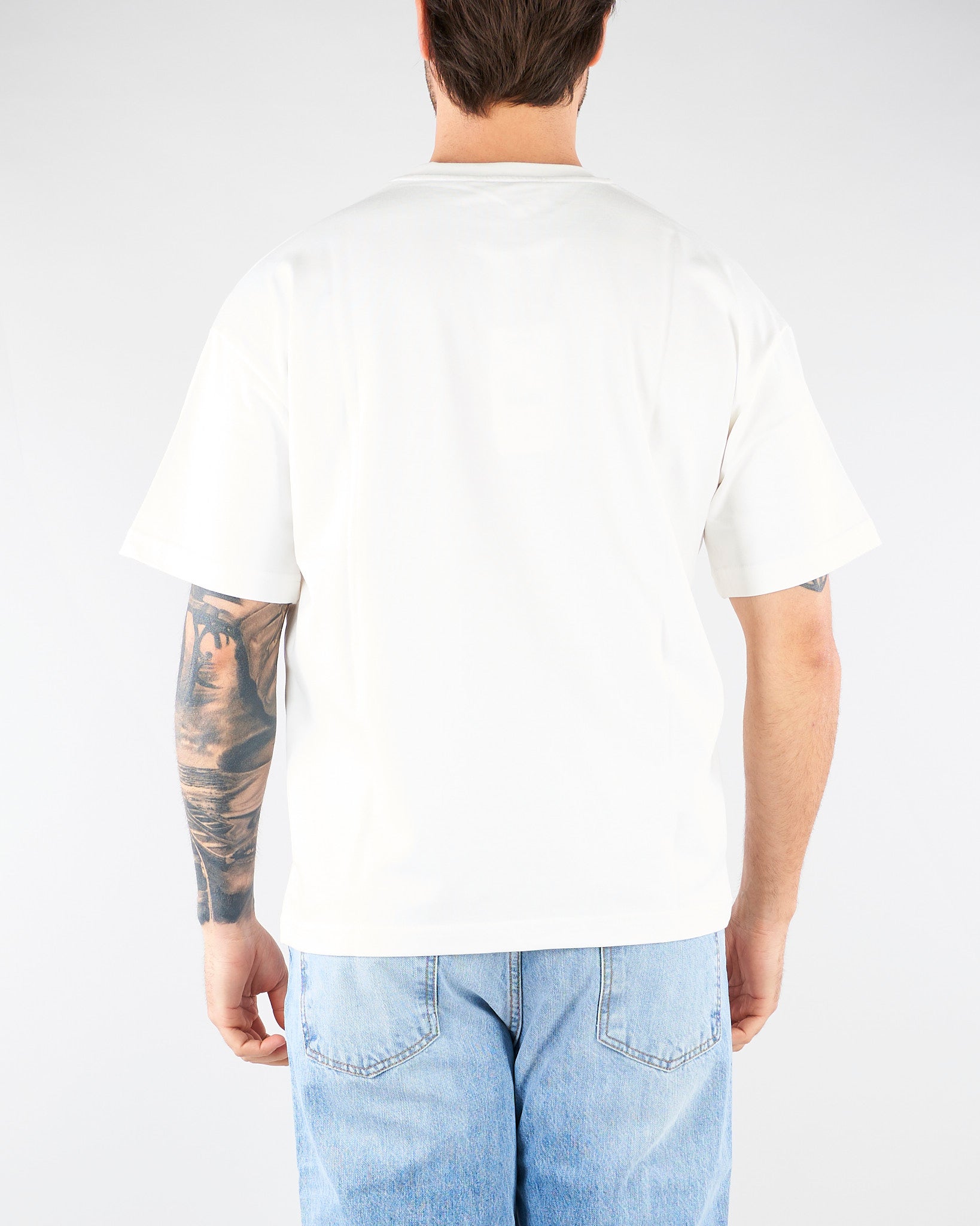 T-shirt boxy Bianco con stampa logo MAU3DICI03 01 3DICI 
