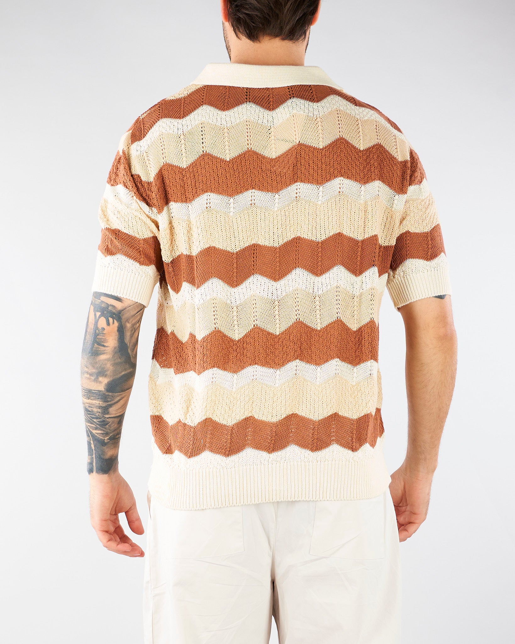 Maglia Polo Crema-Coccio S6PKMAKP073 200 A PAPER KID 