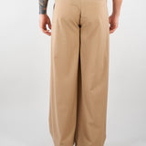Pantalone Cammello con doppia pences e fondo ampio S6PKMAPA093 178 A PAPER KID 