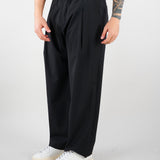 Pantalone Nero con elastico e pences Relaxed fit S6PKMAPA094 110 A PAPER KID 