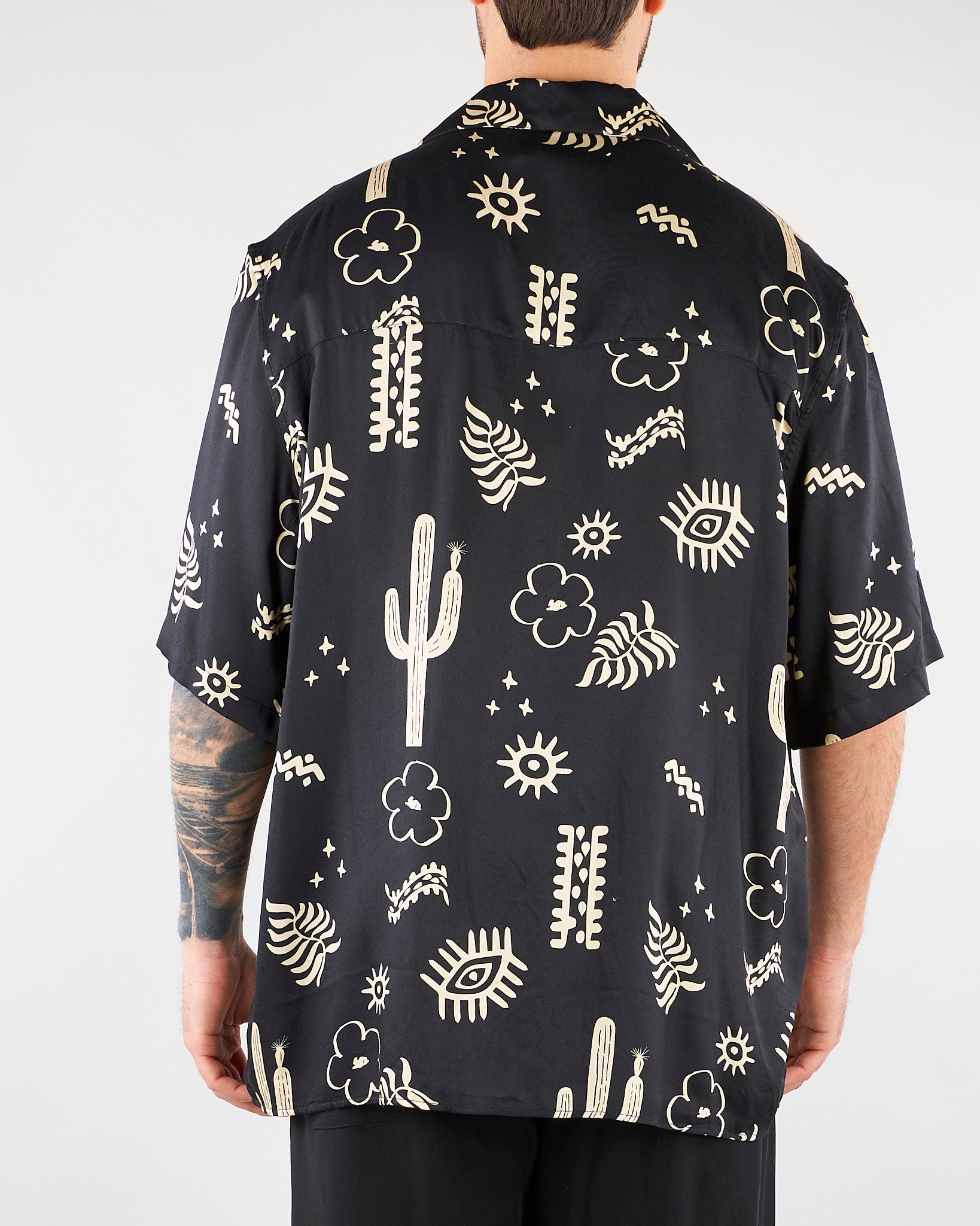 Camicia Nero con stampa all over S6PKMASI127 110 A PAPER KID 