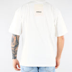 T-shirt Bianco con patch logo sul retro S6PKUATH148 002 A PAPER KID 