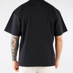 T-shirt Nero con stampa logo Relaxed Fit S6PKUATH154 110 A PAPER KID 
