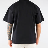 T-shirt Nero con stampa logo Relaxed Fit S6PKUATH154 110 A PAPER KID 