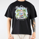 T-shirt Nero con stampa Relaxed fit S6PKUATH159 110 A PAPER KID 