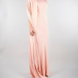 Abito lungo Rosa in raso con foulard ACT16195AB4125 713 ACTUALEE 