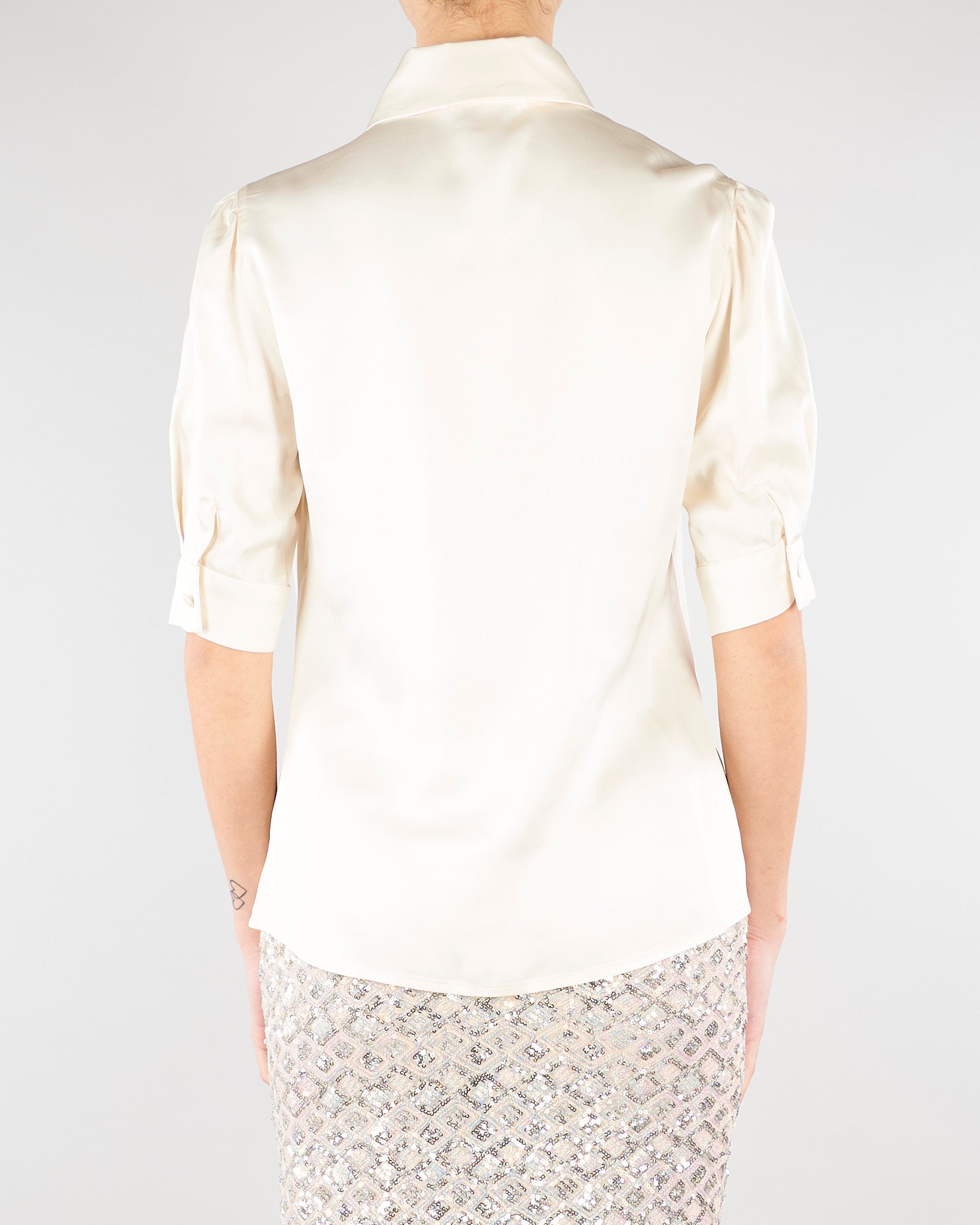 Camicia Vaniglia in raso ACT45029CA621 202 ACTUALEE 