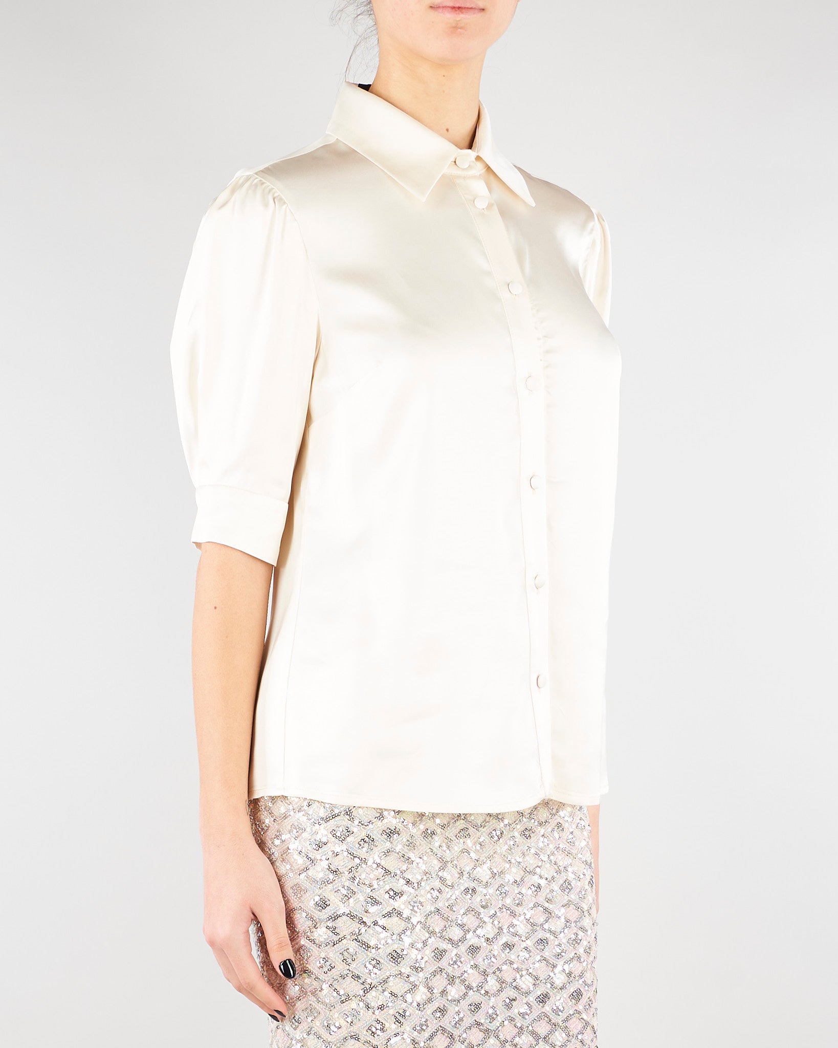 Camicia Vaniglia in raso ACT45029CA621 202 ACTUALEE 