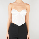 Top Bustier Bianco steccato ACTBU08BU003 2 ACTUALEE 