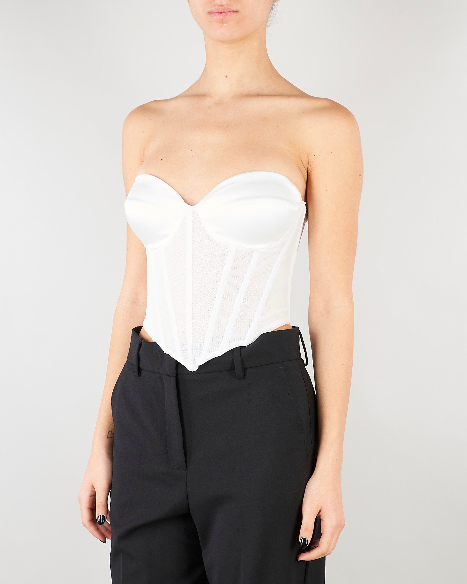 Top Bustier Bianco steccato ACTBU08BU003 2 ACTUALEE 