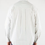 Camicia a righe Bianco-Blu Relaxed fit con rotture HTEM210301 394 ACUPUNCTURE 