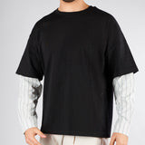 T-shirt Nero con manica lunga in camicia HTEM310501 111 ACUPUNCTURE 