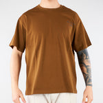 T-shirt Boxy Tabacco con logo e maxi stampa sul retro HTEM321202 917 ACUPUNCTURE 