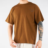T-shirt Boxy Tabacco con logo e maxi stampa sul retro HTEM321202 917 ACUPUNCTURE 
