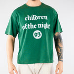 T-shirt Boxy Verde con stampa HTEM321302 413 ACUPUNCTURE 