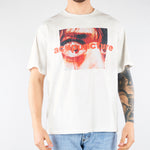 T-shirt Boxy Bianco con stampa HTEM321402 214 ACUPUNCTURE 