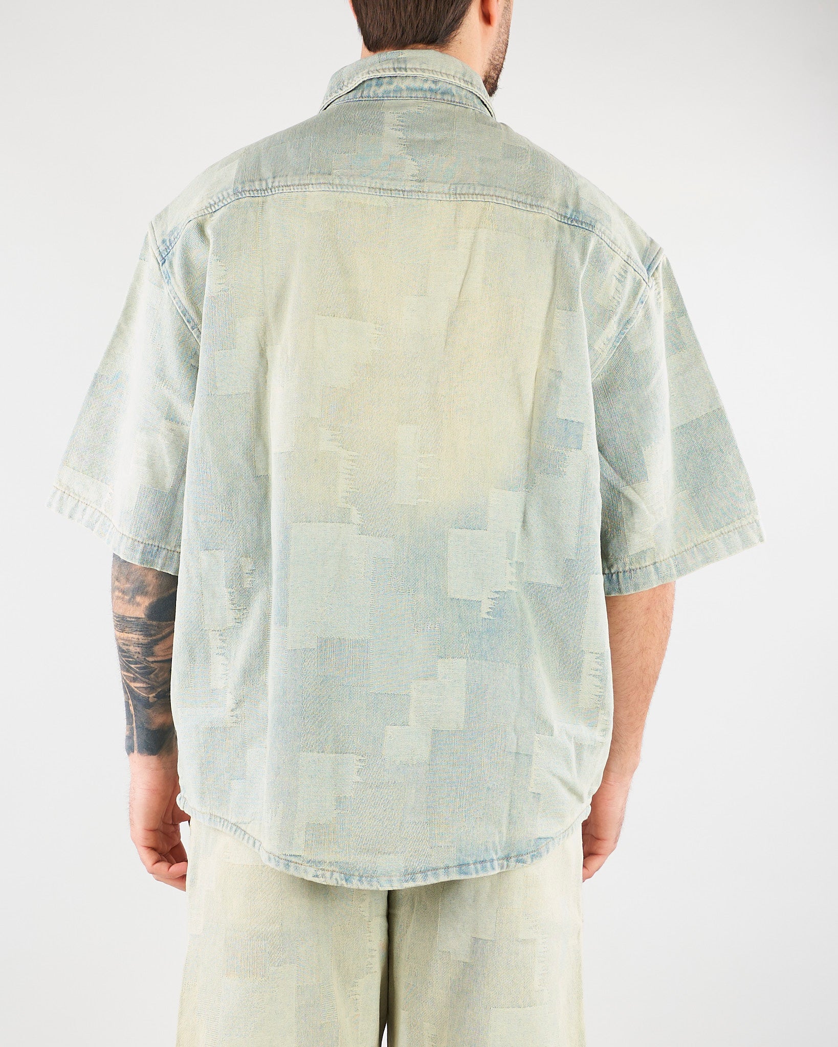 Camicia Denim Patchwork Oversize HTEM581001 315 ACUPUNCTURE 