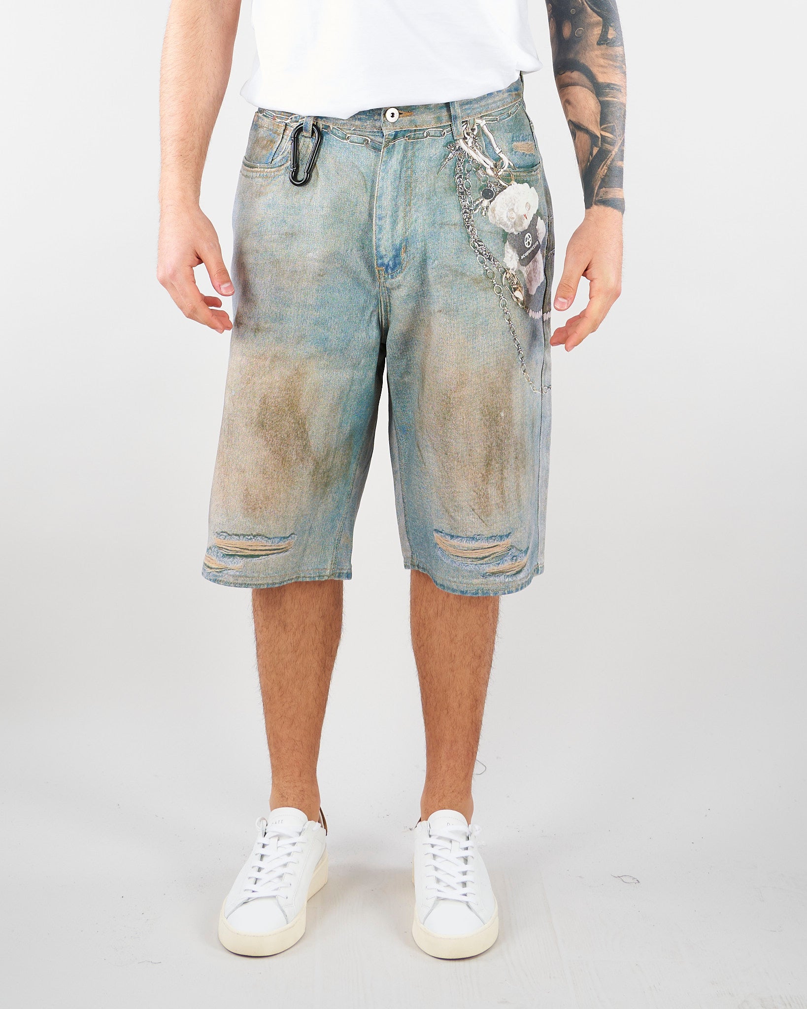 Bermuda stampati in Denim HTEM822002 315 ACUPUNCTURE 