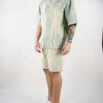 Bermuda Denim patchwork con logo HTEM822702 315 ACUPUNCTURE 