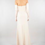 Abito Crema in satin AT120 3 ATELIER LEGORA 