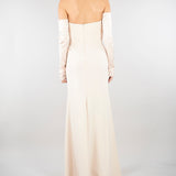 Abito Crema in satin AT120 3 ATELIER LEGORA 