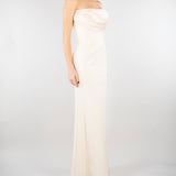 Abito Crema in satin AT120 3 ATELIER LEGORA 