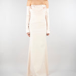 Abito Crema in satin AT120 3 ATELIER LEGORA 