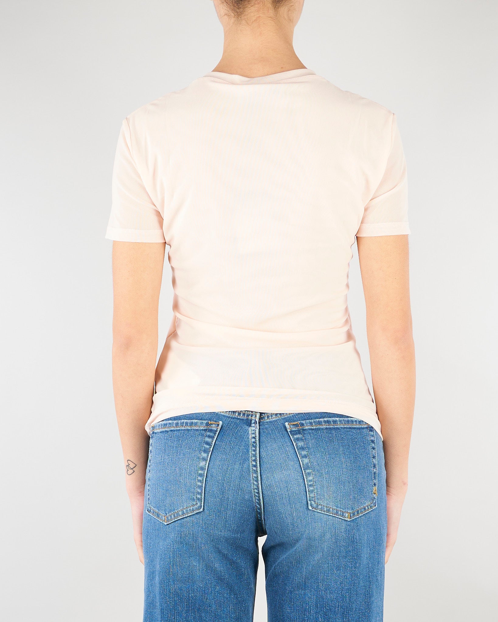 T-shirt Rosa con logo in strass RA6040J3903 21406 BLUGIRL 