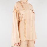 Camicia Beige con pizzo RA6062T486A 61212 BLUGIRL 