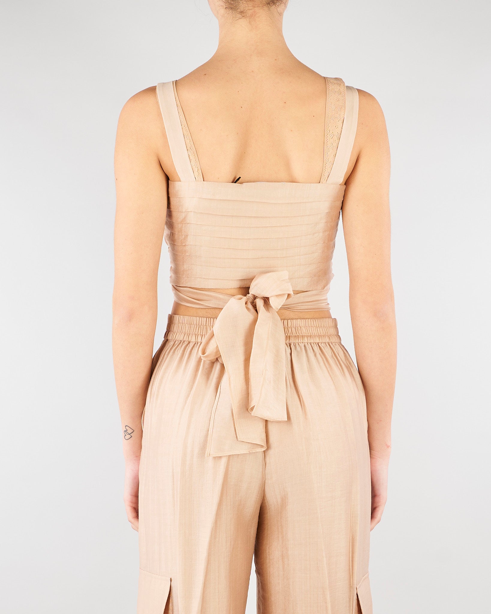 Top Beige con pizzo RA6064T486A 61212 BLUGIRL 